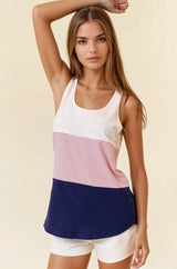 Red White & Blue Sleeveless Top