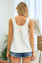 Smocked Sleeveless Top