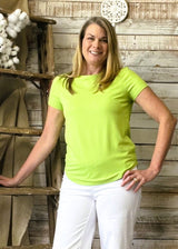 Crew Neck Short Sleeve Top