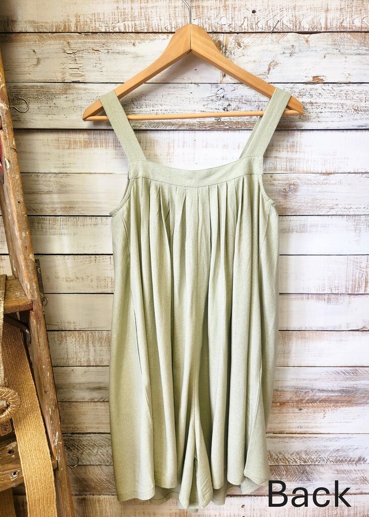 Linen Blend Short Romper