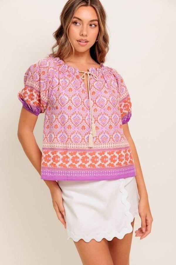 Print Woven Top