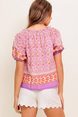 Print Woven Top