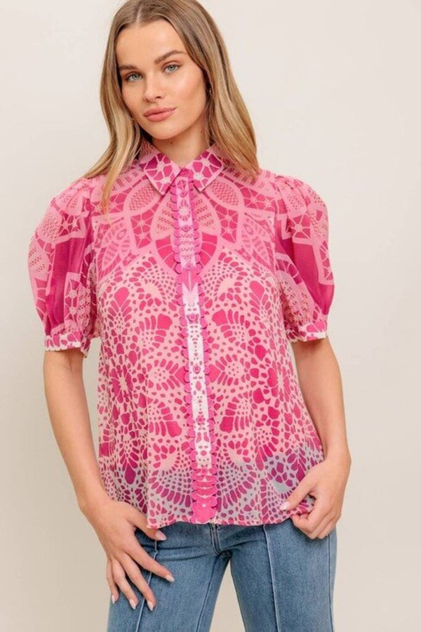2 Piece Print Top