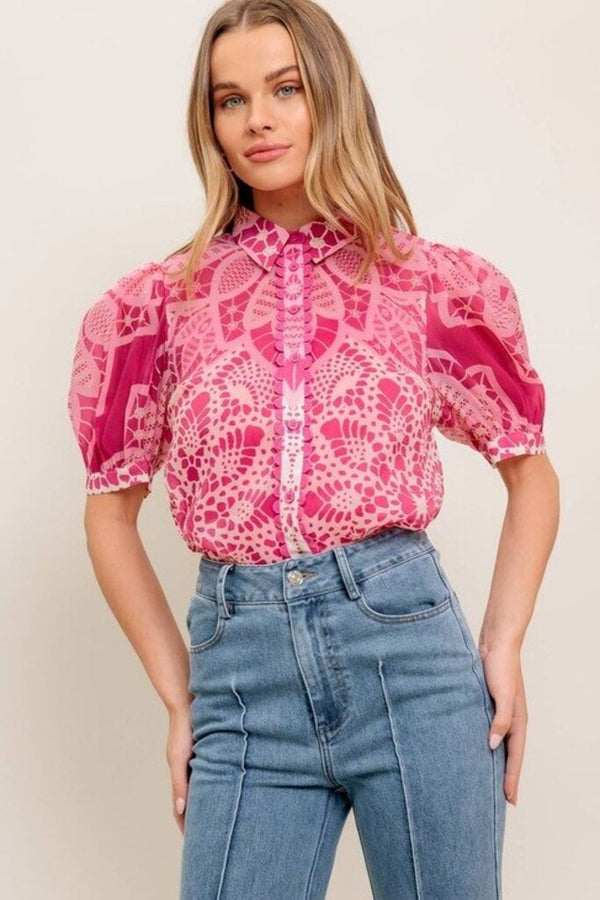 2 Piece Print Top