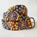 Blue Skies Floral Embroidered Belt