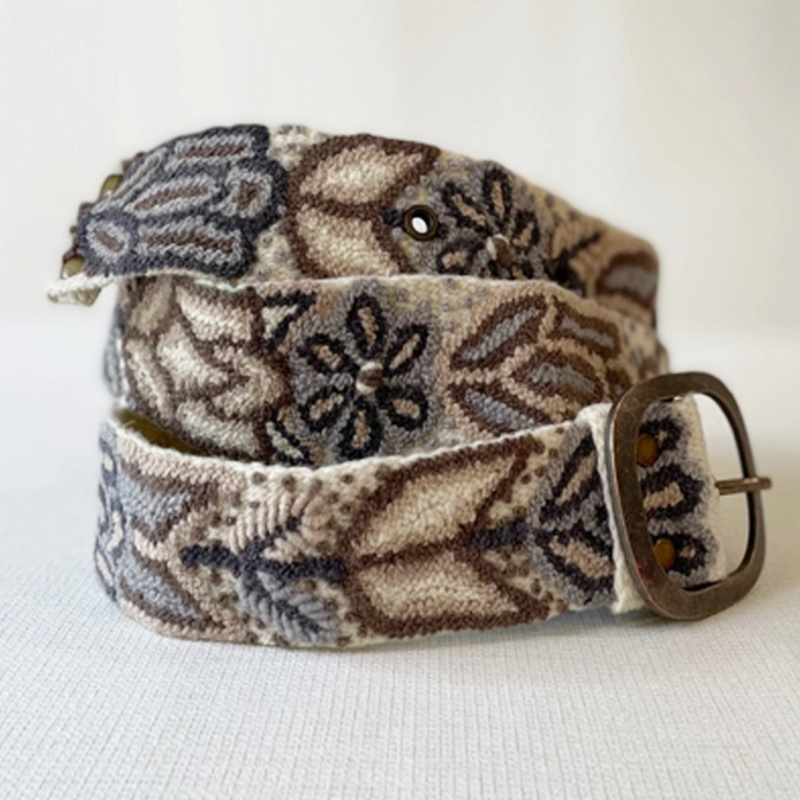 Monochromatic Embroidered Belt