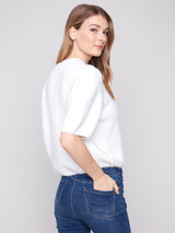 Balloon Elbow Sleeve Sweater
