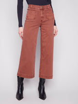 Patch Pocket Flare Twill Pants