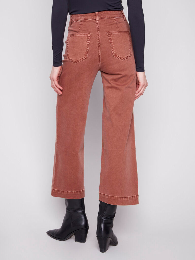 Patch Pocket Flare Twill Pants