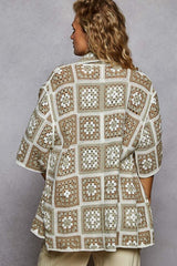 Short Sleeve Crochet Cardigan