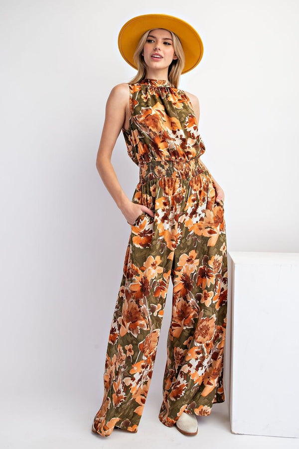 Floral Sleeveless Romper