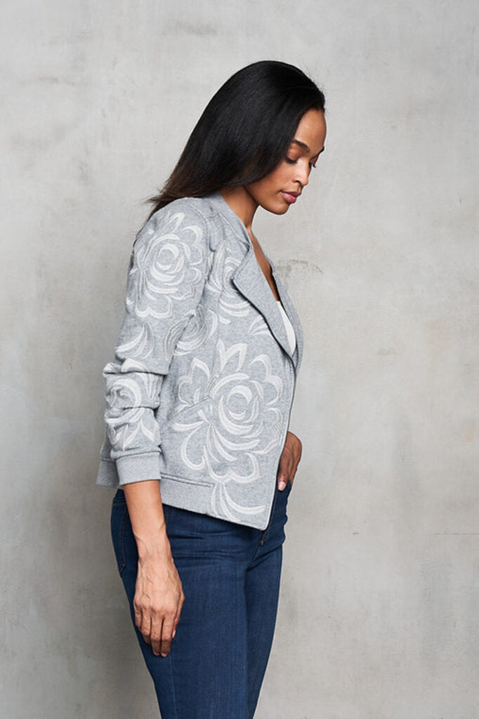 Embroidered Moto Jacket