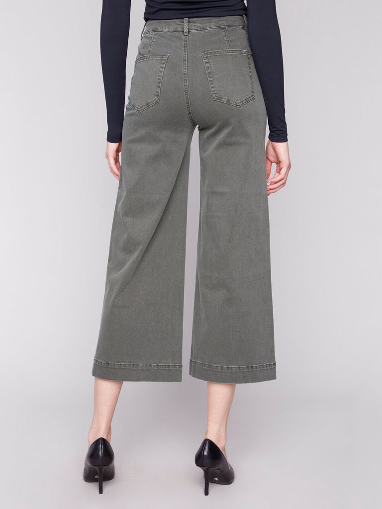 Patch Pocket Flare Twill Pants