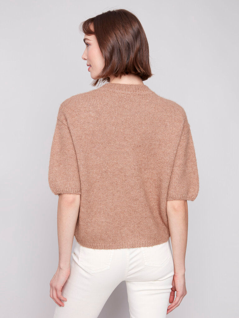 Balloon Elbow Sleeve Sweater