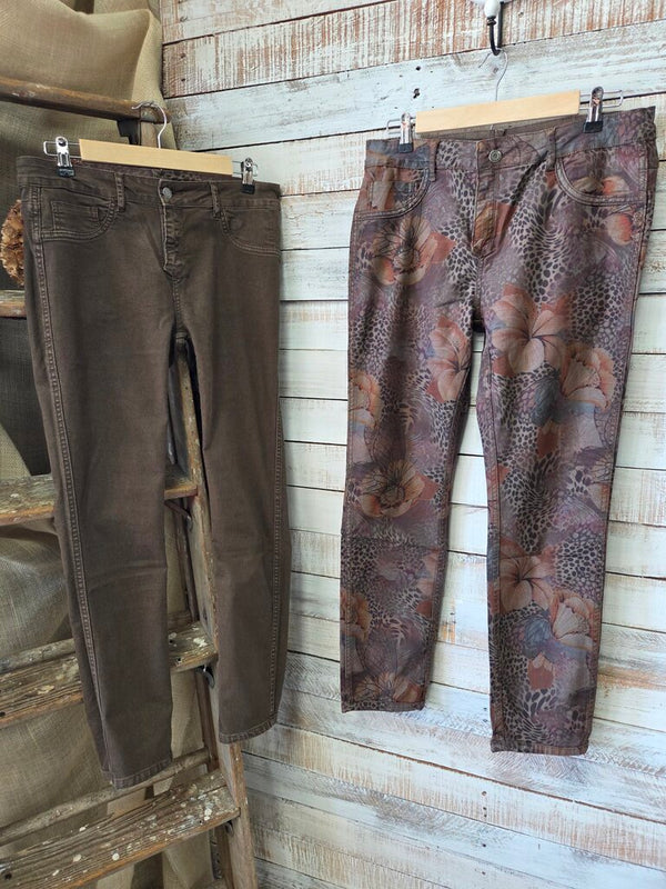Floral Reversible Jeans