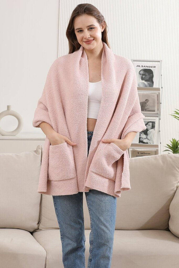 Solid Shawl Cardigan