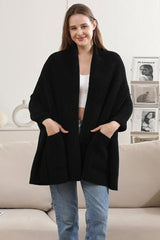Solid Shawl Cardigan