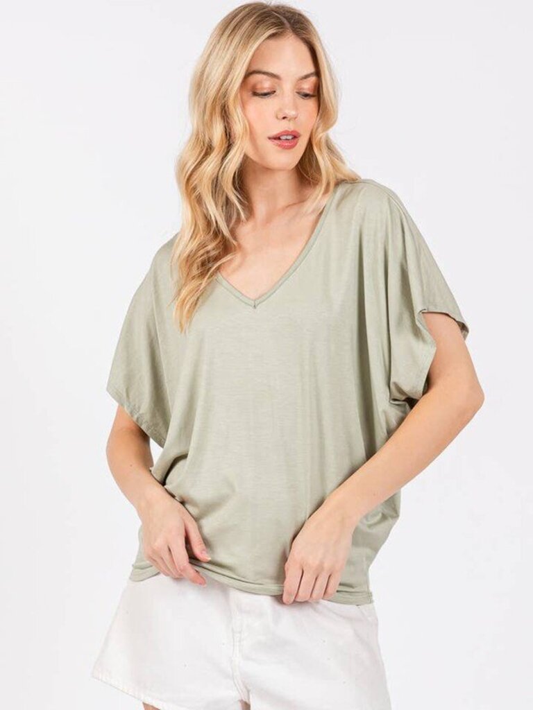 Short Sleeve Dolman Top