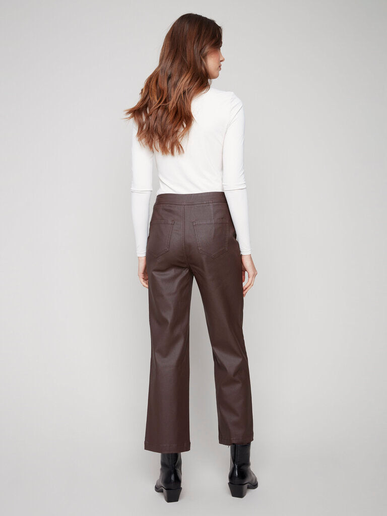 Wax Twill Flare Leg Pants