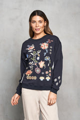 French Terry Embroidered Sweatshirt