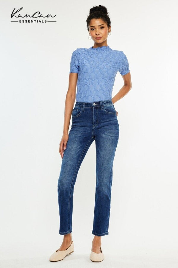 Solar High Rise Slim Straight Jeans