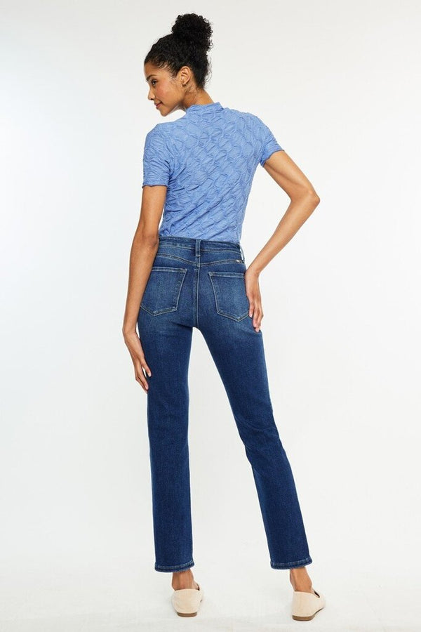 Solar High Rise Slim Straight Jeans