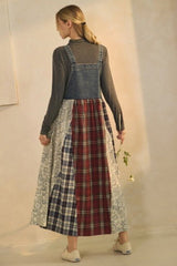 Patchwork Overall Dress