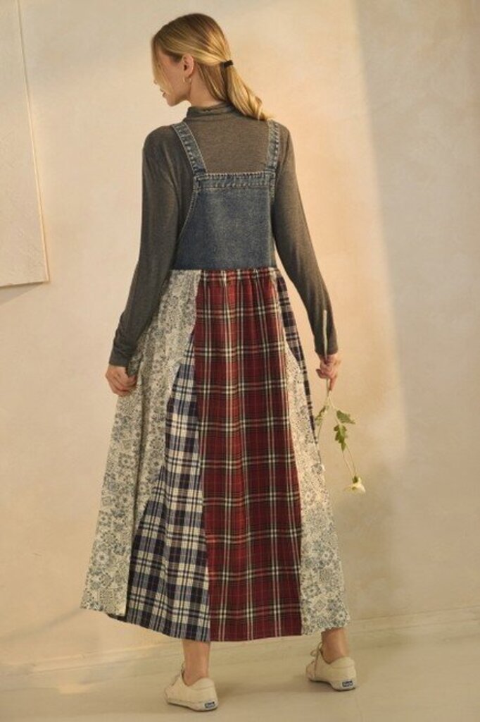 Patchwork Overall Dress