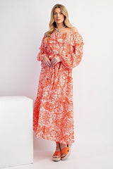 Long Sleeve Cotton Voile Dress