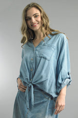 Tie Front Tencel Top