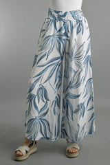 Floral Smocked Waist Palazzo Pants