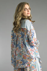 Floral and Paisley Print Buttondown