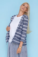 Fringed Metallic Thread Short Jacket