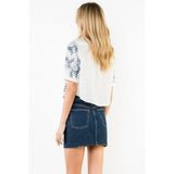 Embroidered Button Down Short SLeeve