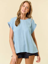 Tencel Denim Pleated Dolman