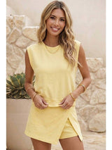 2 Piece Sleeveless Top With Skort