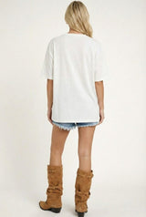 Mixed Media Studded USA Tee *Available on 6/16
