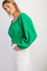 Off Shoulder Crop Top
