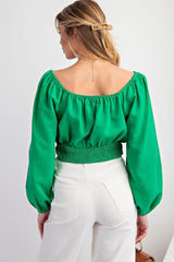 Off Shoulder Crop Top