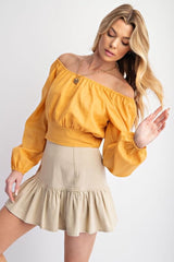 Off Shoulder Crop Top