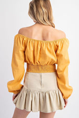 Off Shoulder Crop Top