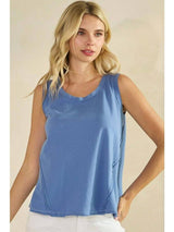 Sleeveless Raw Edge Tank