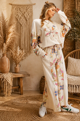 2 Piece Floral Print Set