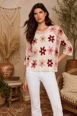 Flower Crochet Sweater