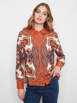 Paisley Print Long Sleeve Buttondown
