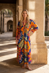 Floral Print Balloon Sleeve Dress