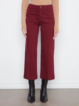 Patch Pocket Twill Pants - Merlot