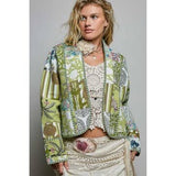 Botanical Print Quilted Jacket