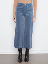 Cropped Insert Pocket Wide Leg Corduroys