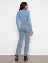 Corduroy Texture Straight Leg Denims